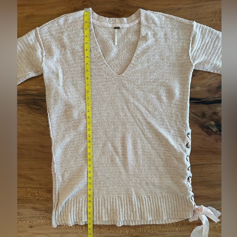 Free People Lace Up Oversized Sweater or Tunic Dress - Picture 12 of 15